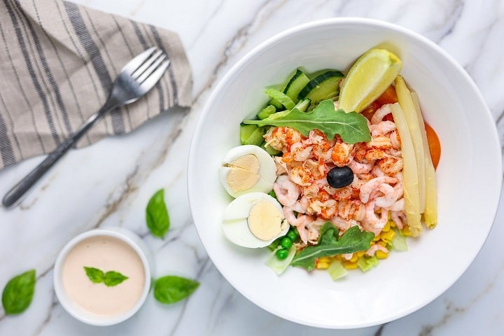 Räksallad från Lokus salladsbar
